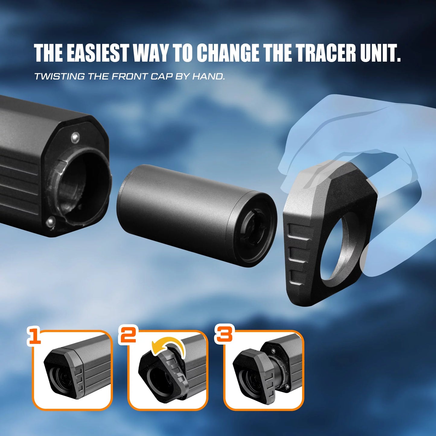 ACETECH THOR Brighter C tracer silencer for Krytac Kriss Vector