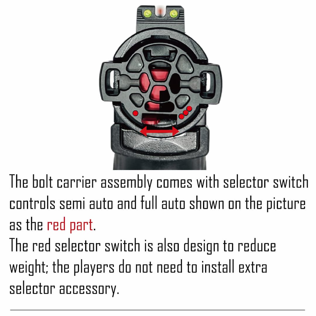 CTM tactical Advanced Bolt V2 For AAP-01 - Red