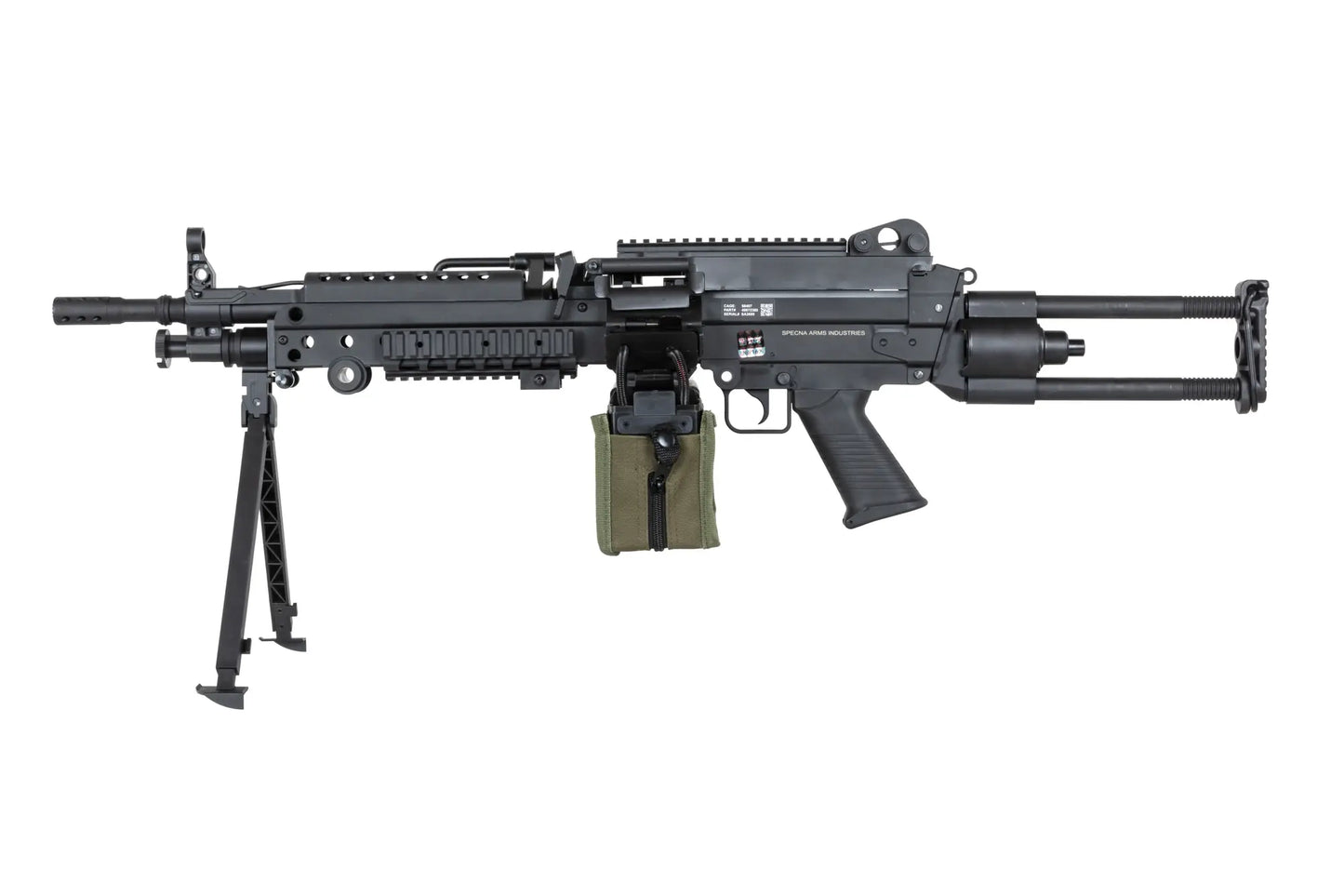 Airsoft machine gun Specna Arms SA-F249 PARA FLEX™ GATE X-ASR™ Black 0,5 Joule