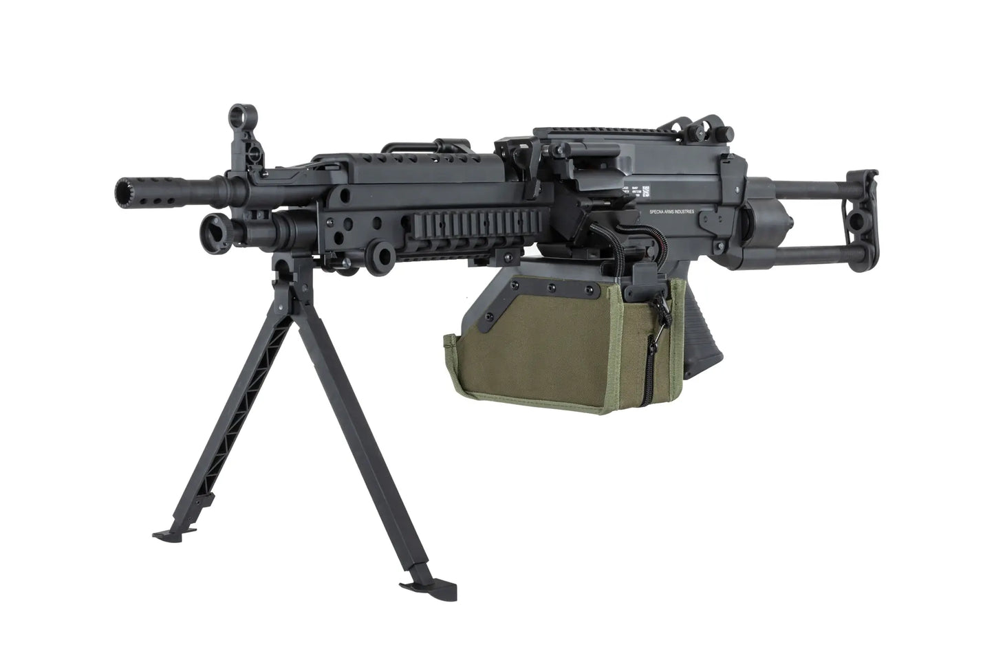 Airsoft machine gun Specna Arms SA-F249 PARA FLEX™ GATE X-ASR™ Black 0,5 Joule