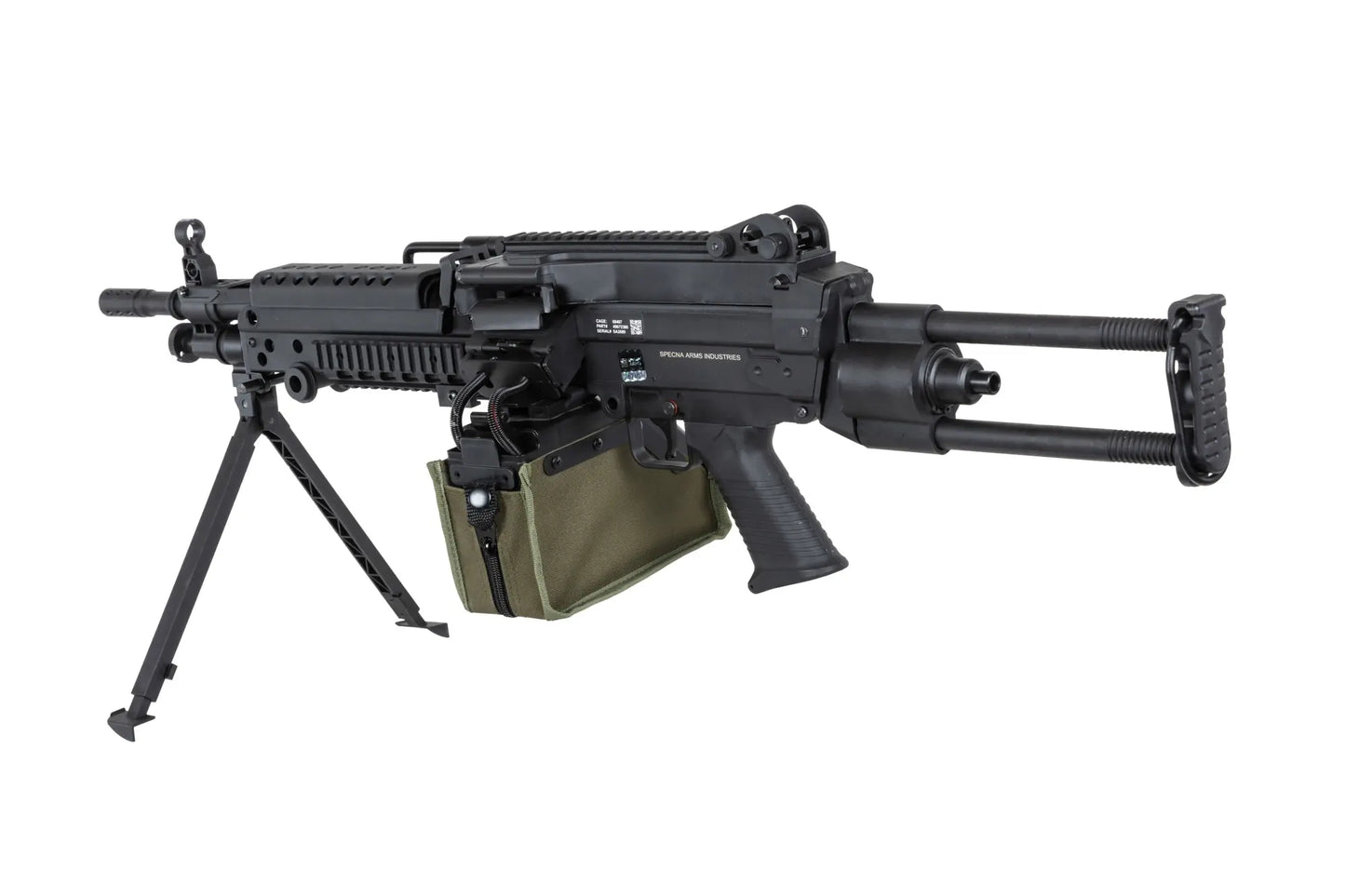 Airsoft machine gun Specna Arms SA-F249 PARA FLEX™ GATE X-ASR™ Black 0,5 Joule