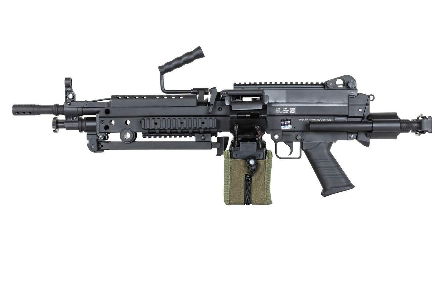Airsoft machine gun Specna Arms SA-F249 PARA FLEX™ GATE X-ASR™ Black 0,5 Joule