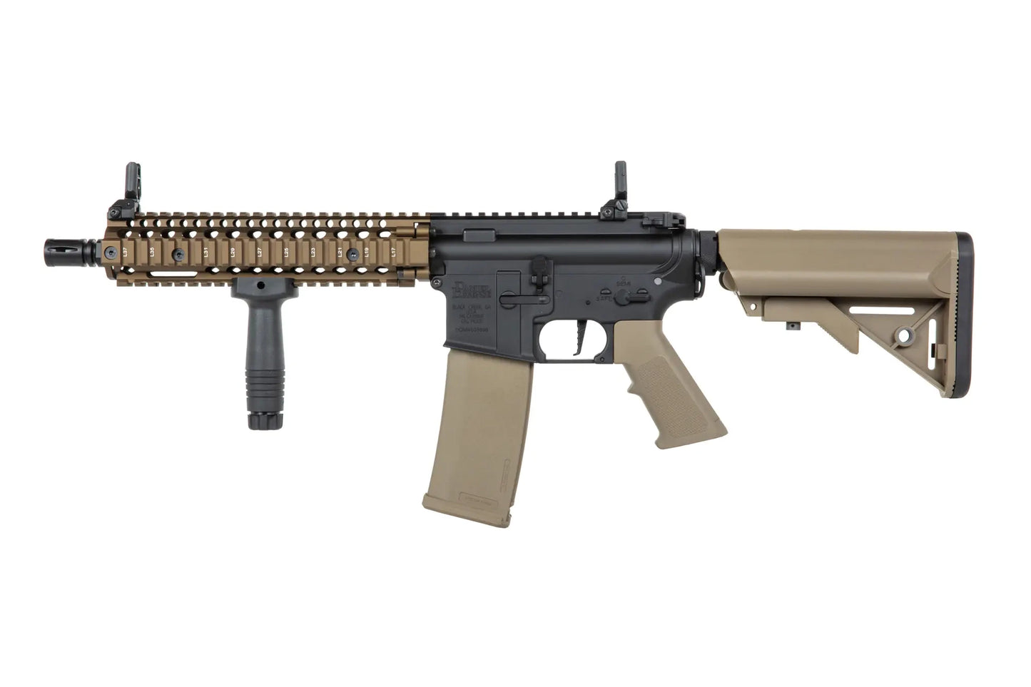 Airsoft rifle Specna Arms Daniel Defense® MK18 SA-P19 Prime™ HAL™ ETU with brushless motor Chaos Bronze 0,5 Joule