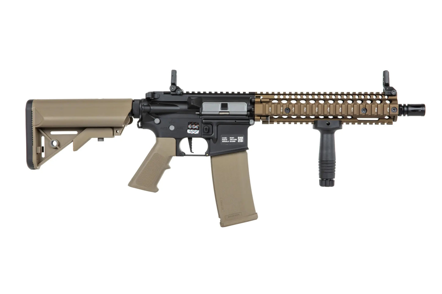 Airsoft rifle Specna Arms Daniel Defense® MK18 SA-P19 Prime™ HAL™ ETU with brushless motor Chaos Bronze 0,5 Joule