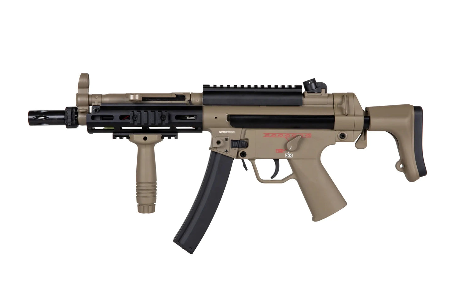Airsoft submachine gun JG Works MP5-808 Tan 0,5 Joule