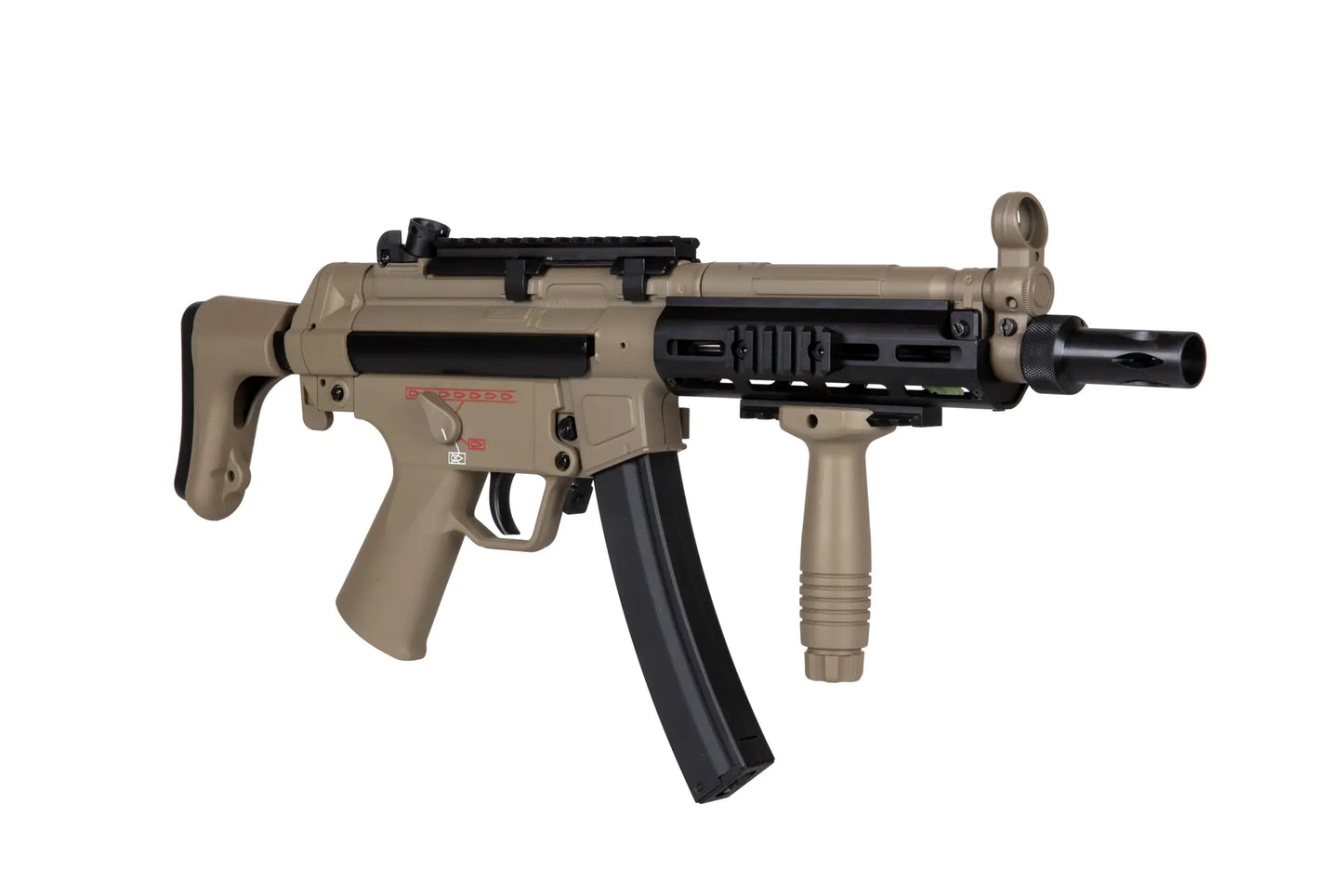 Airsoft submachine gun JG Works MP5-808 Tan 0,5 Joule