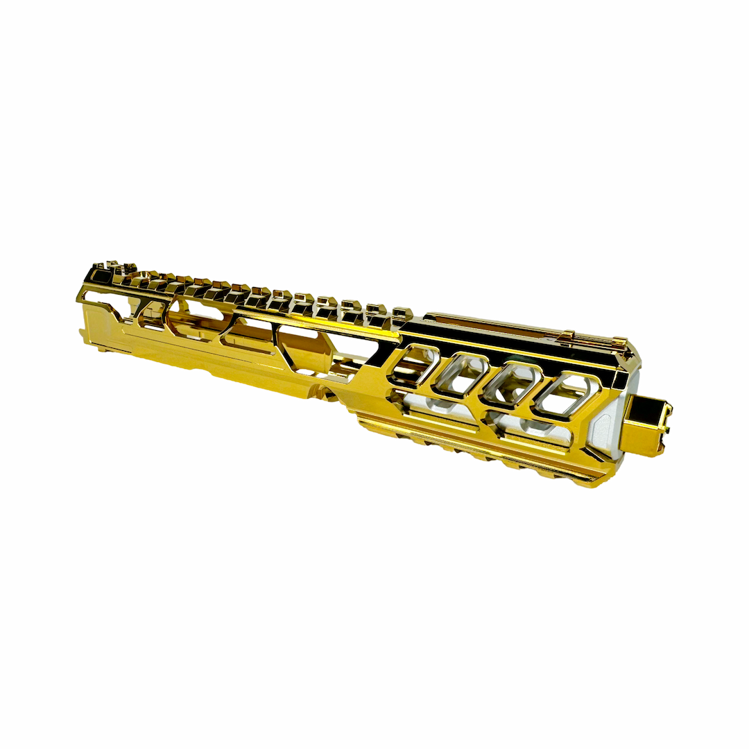 CTM tactical FUKU-2 CNC upper set - Long cut out for AAP-01 - Electroplated gold / Silver
