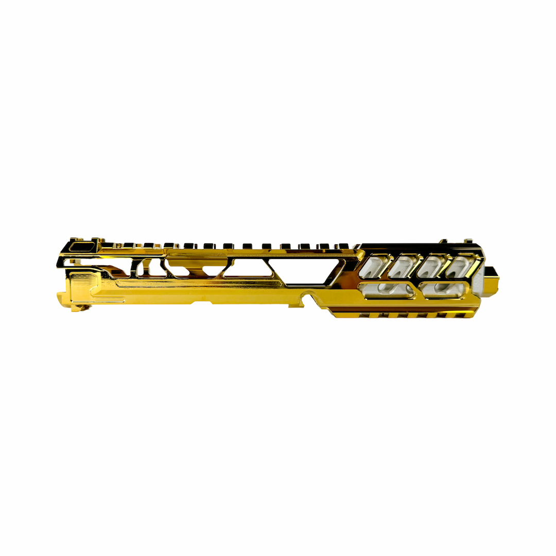 CTM tactical FUKU-2 CNC upper set - Long cut out for AAP-01 - Electroplated gold / Silver