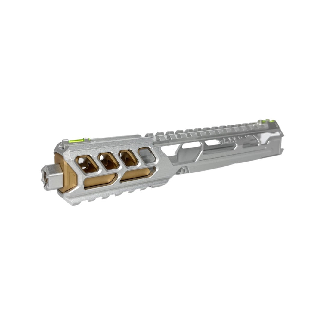 CTM tactical FUKU-2 CNC upper set - Long cut out for AAP-01 - Silver / Gold