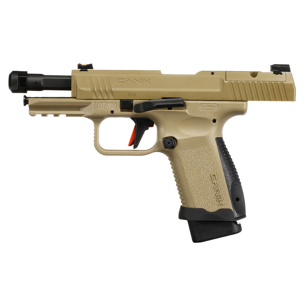 Cybergun / AWC CANiK TP9 Elite Combat mit Metallschlitten GBB 6mm BB Flat Dark Earth