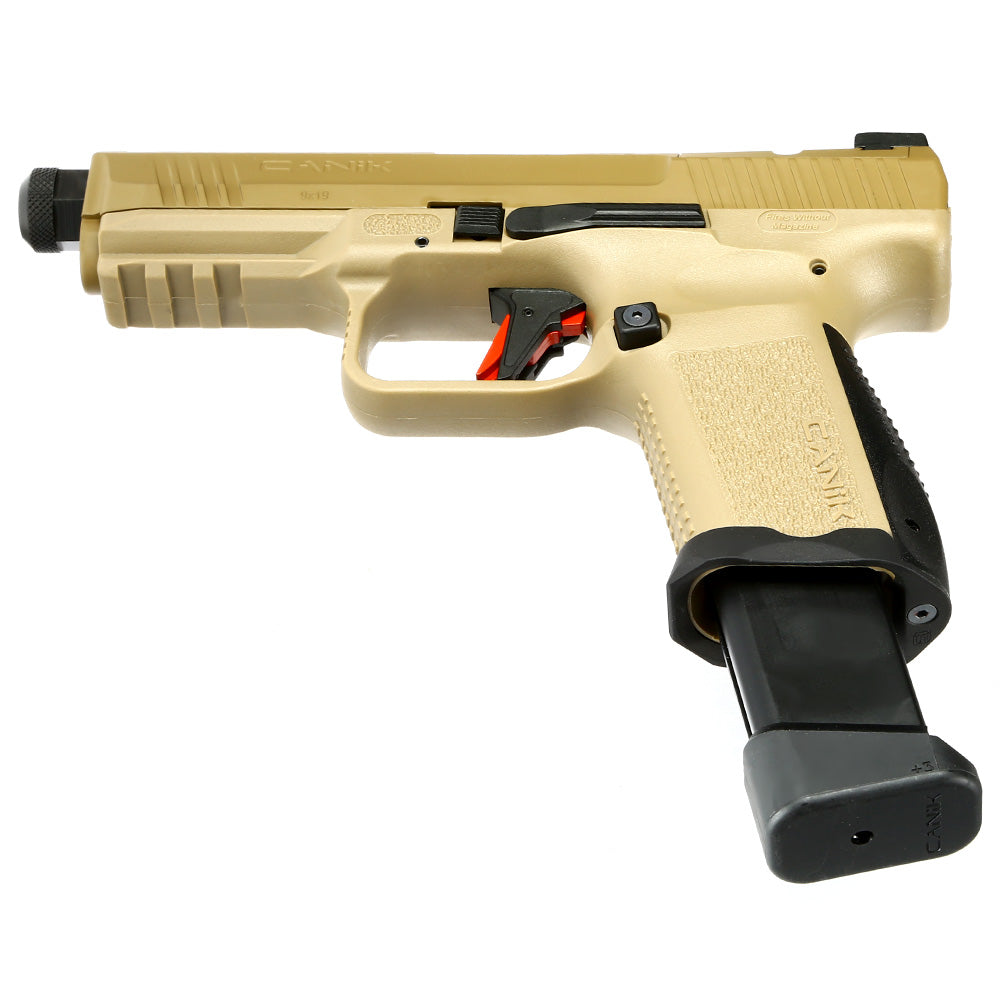 Cybergun / AWC CANiK TP9 Elite Combat mit Metallschlitten GBB 6mm BB Flat Dark Earth