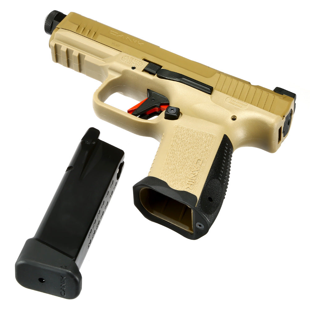 Cybergun / AWC CANiK TP9 Elite Combat mit Metallschlitten GBB 6mm BB Flat Dark Earth