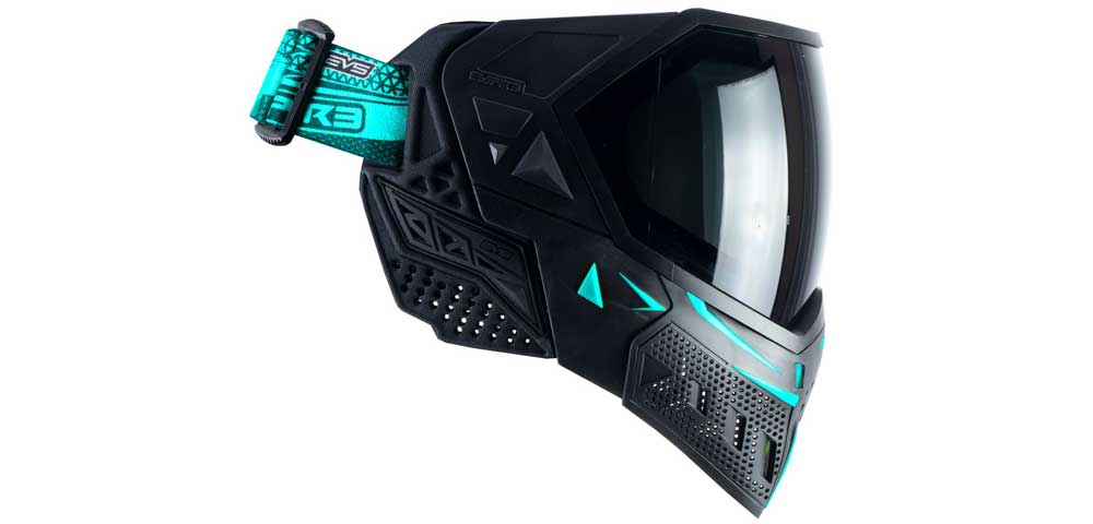 Empire EVS Paintball Maske - black/aqua - Thermal Clear/Thermal Ninja