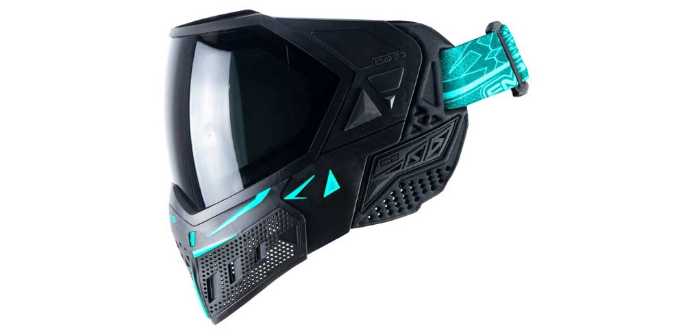 Empire EVS Paintball Maske - black/aqua - Thermal Clear/Thermal Ninja