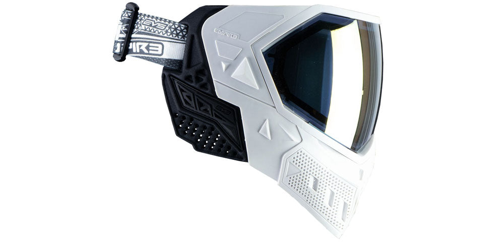 Empire EVS Paintball Maske - white/white - Thermal Gold/Thermal Clear