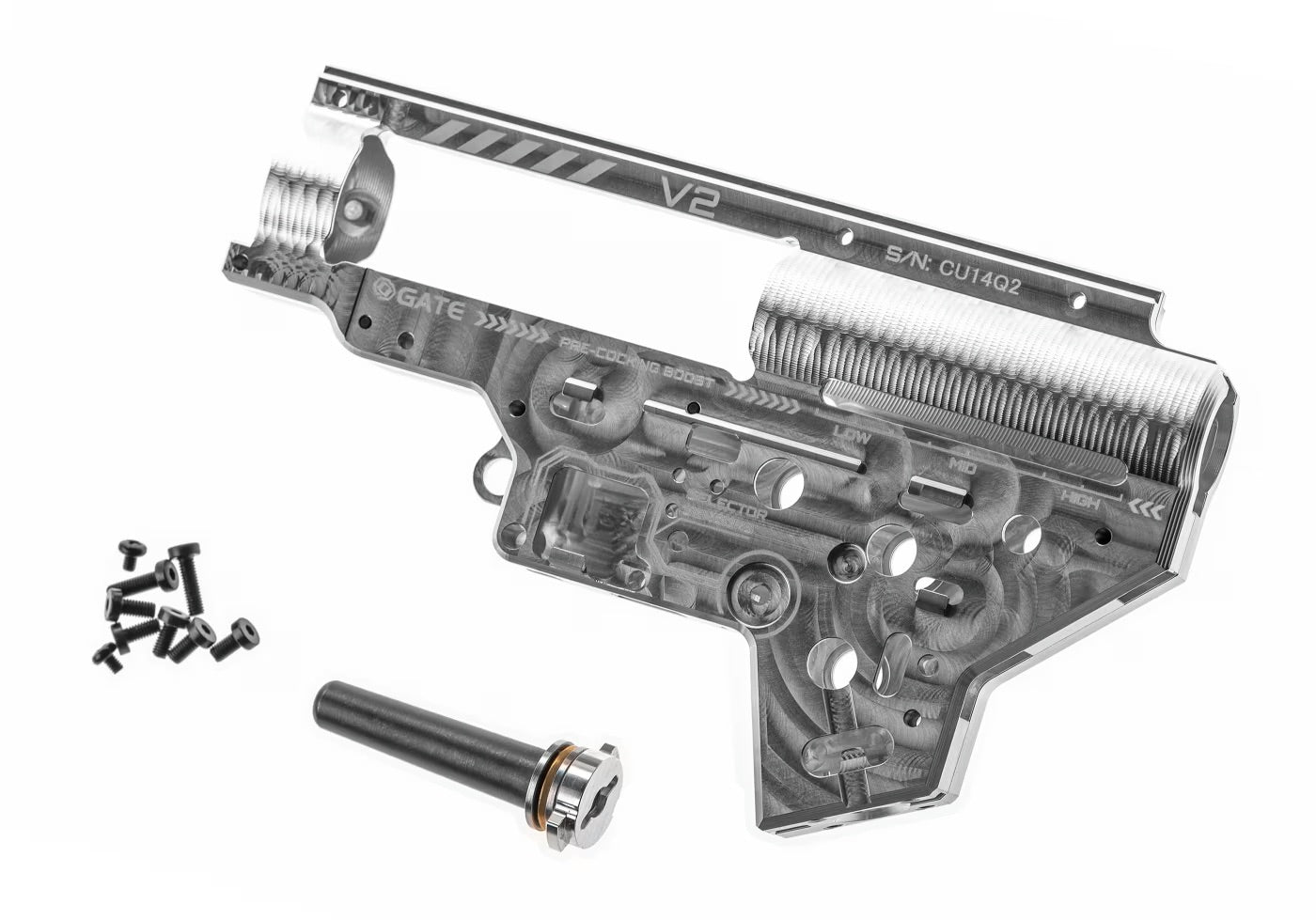 GATE CNC V2 EON Gearbox shell rev.2 - SILVER