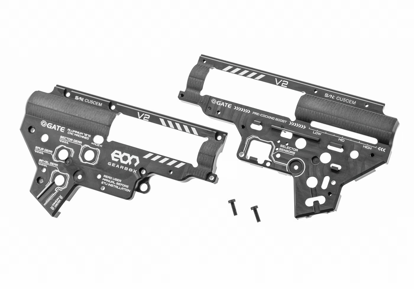 GATE CNC V2 EON Gearbox shell rev.2 - Titanium