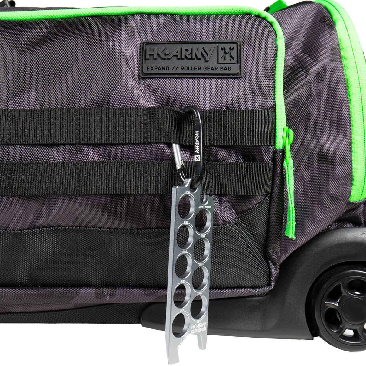 HK Army GEAR BAG EXPAND 75L - ROLLER GEAR BAG - SHROUD NEON GREEN