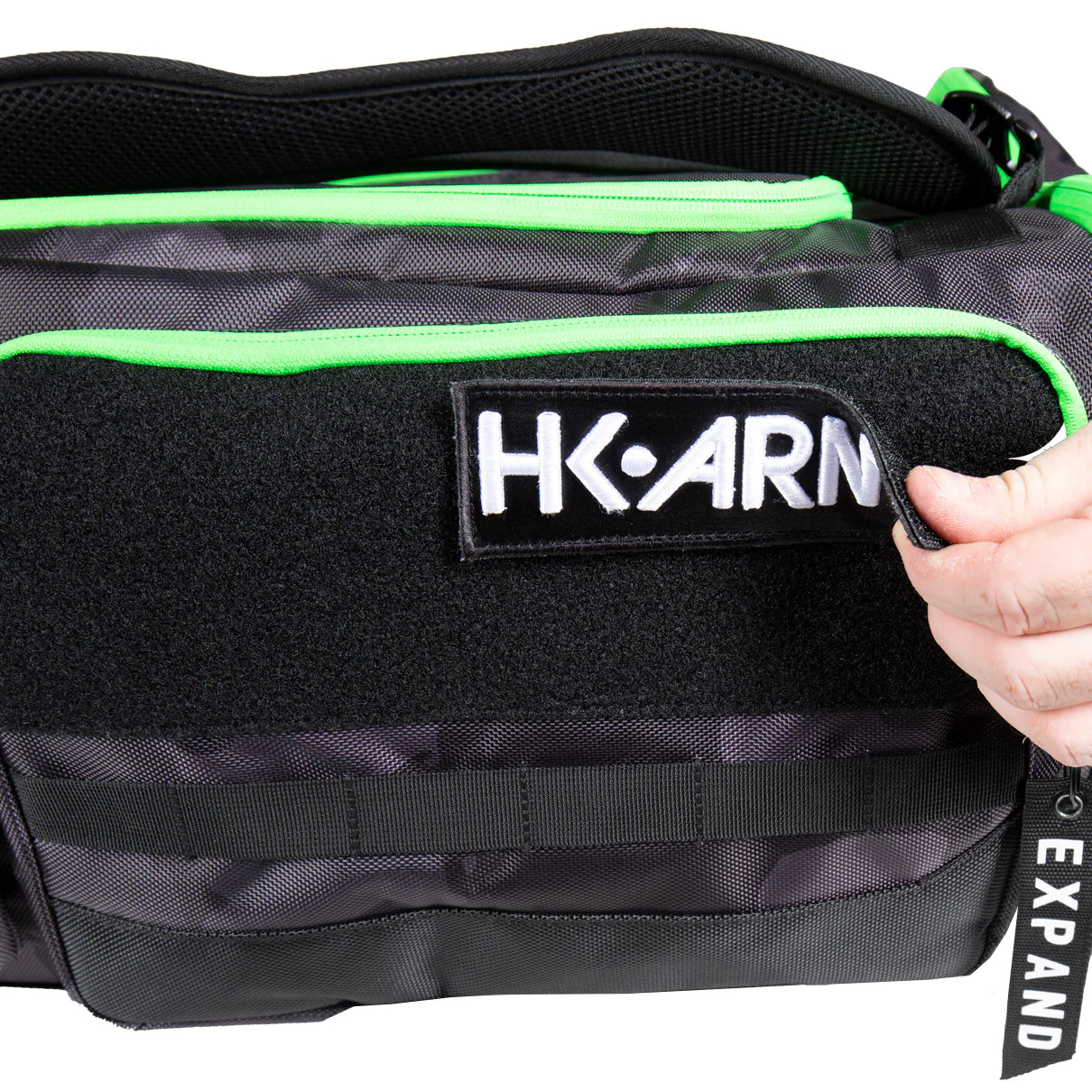 HK Army GEAR BAG EXPAND 75L - ROLLER GEAR BAG - SHROUD NEON GREEN