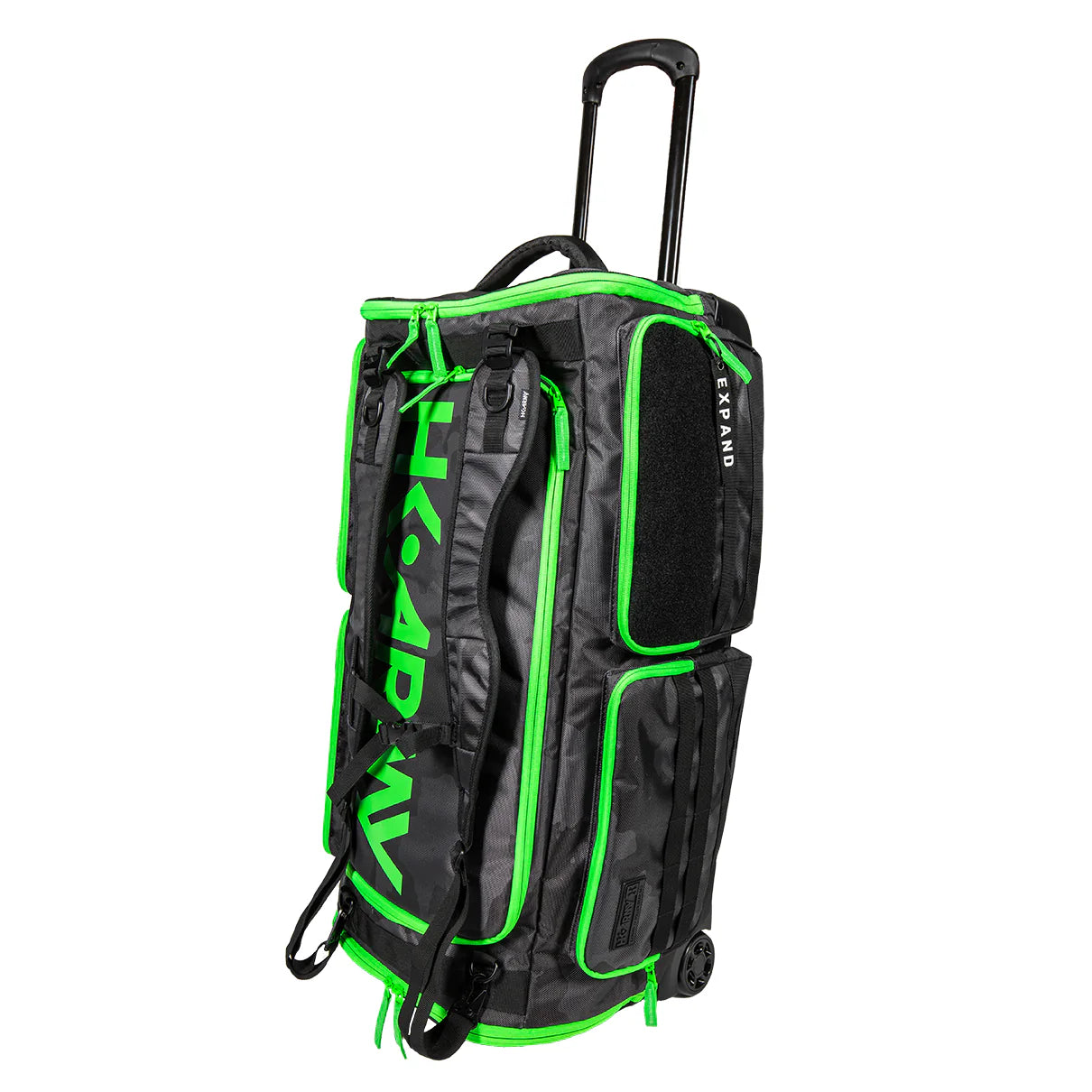 HK Army GEAR BAG EXPAND 75L - ROLLER GEAR BAG - SHROUD NEON GREEN