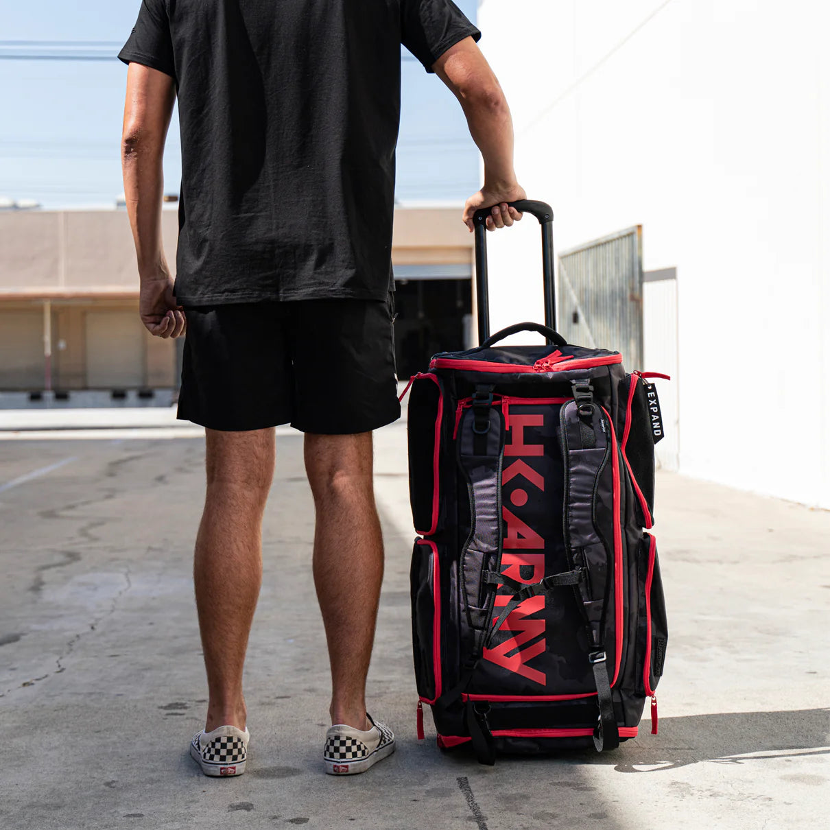 HK Army GEAR BAG EXPAND 75L - ROLLER GEAR BAG - SHROUD RED