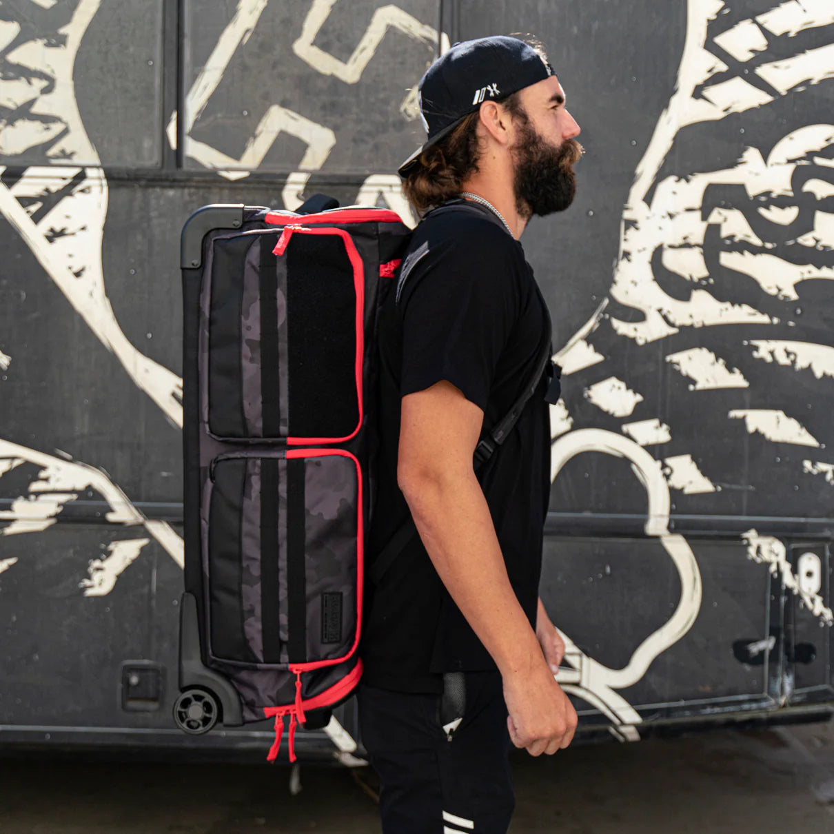 HK Army GEAR BAG EXPAND 75L - ROLLER GEAR BAG - SHROUD RED