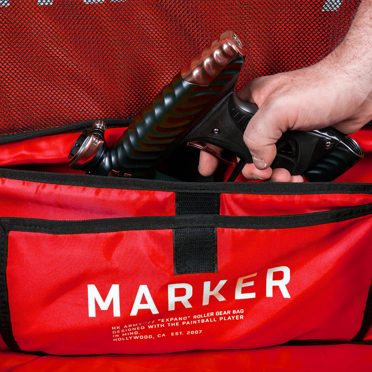 HK Army GEAR BAG EXPAND 75L - ROLLER GEAR BAG - SHROUD RED