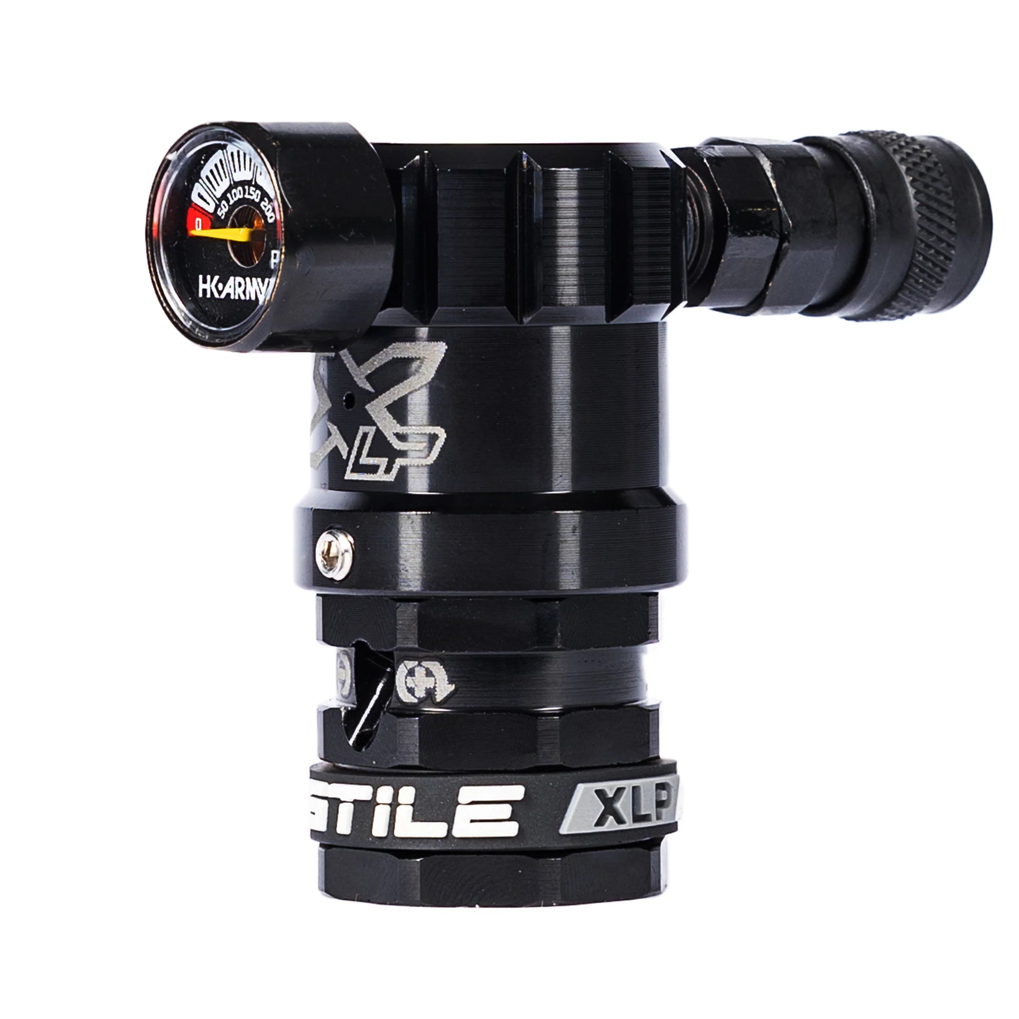 HOSTILE® XLP REGULATOR - SIDE PORT QUICK-DISCONNECT - BLACK