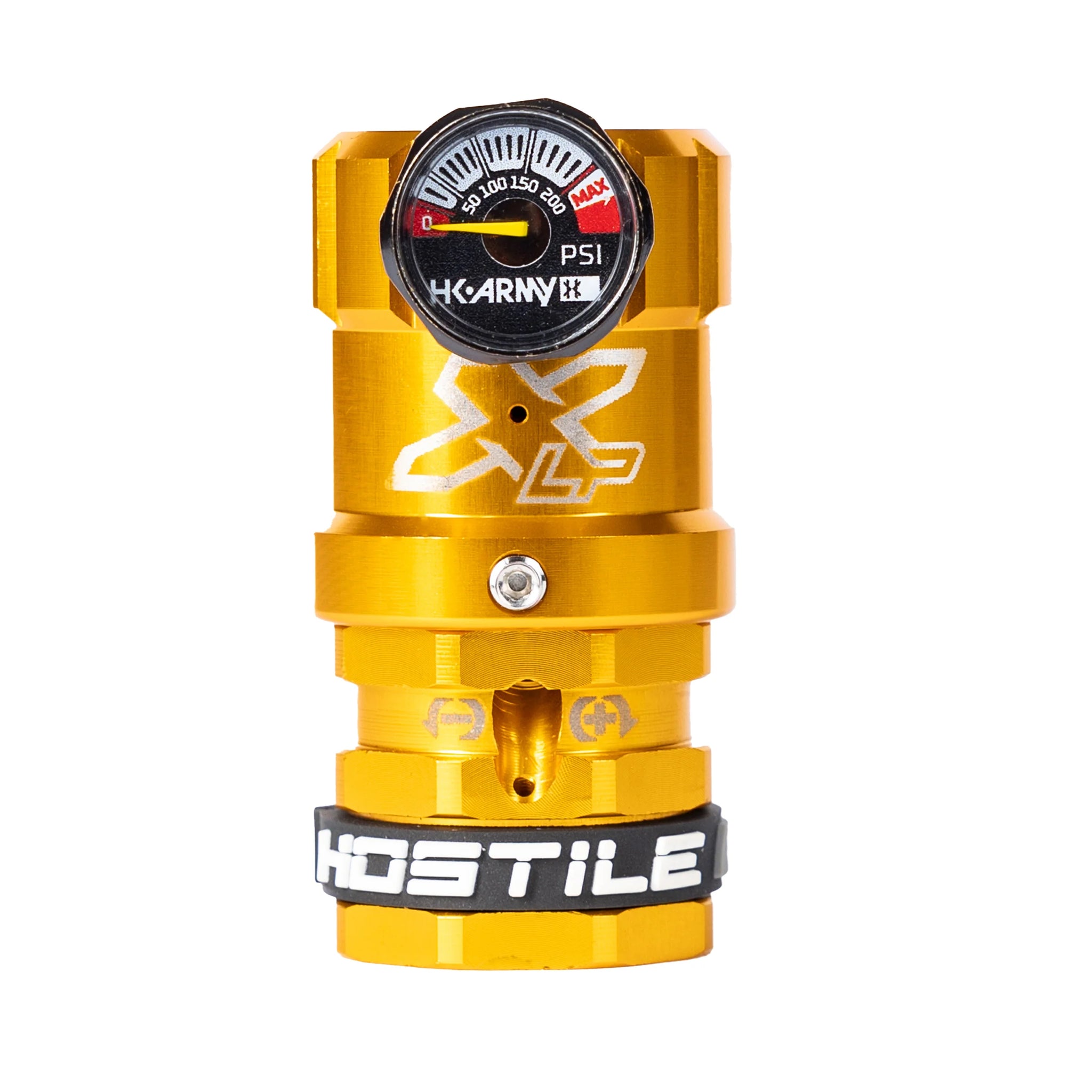 HOSTILE® XLP REGULATOR - SIDE PORT QUICK-DISCONNECT - GOLD