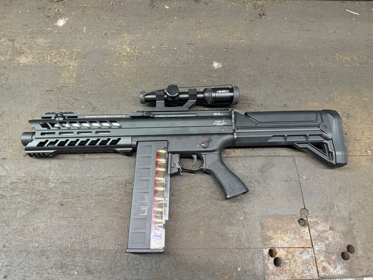 Tokyo Marui SGR-12 Electric Shotgun Vollmetall AEG 6mm BB schwarz 0,5 Joule (Gebraucht)