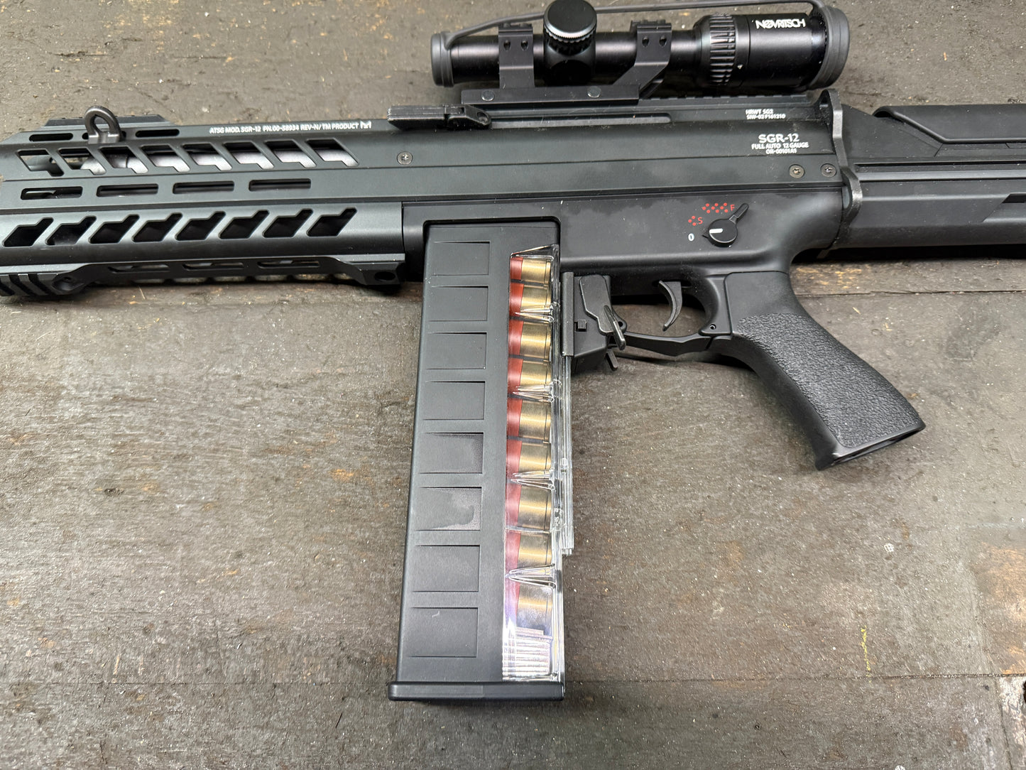 Tokyo Marui SGR-12 Electric Shotgun Vollmetall AEG 6mm BB schwarz 0,5 Joule (Gebraucht)