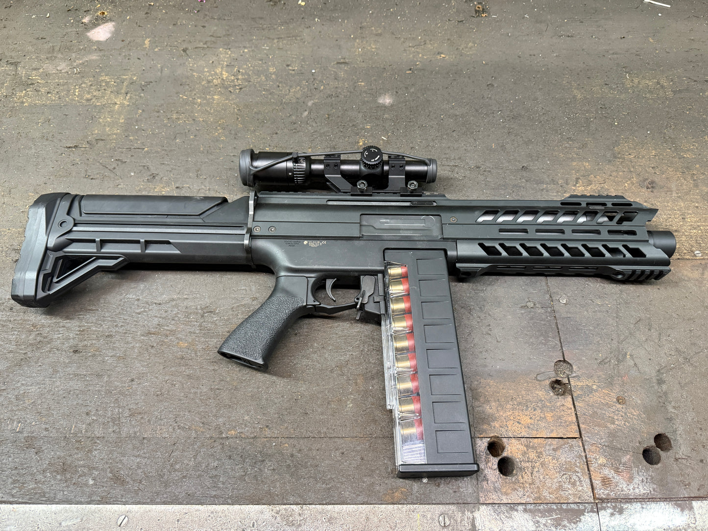 Tokyo Marui SGR-12 Electric Shotgun Vollmetall AEG 6mm BB schwarz 0,5 Joule (Gebraucht)