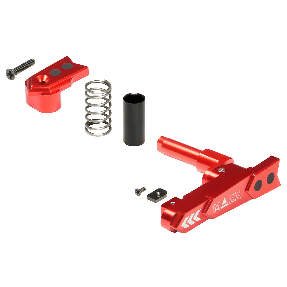 Maxx Model CNC Aluminum Advanced Magazine Release Style A (Red)