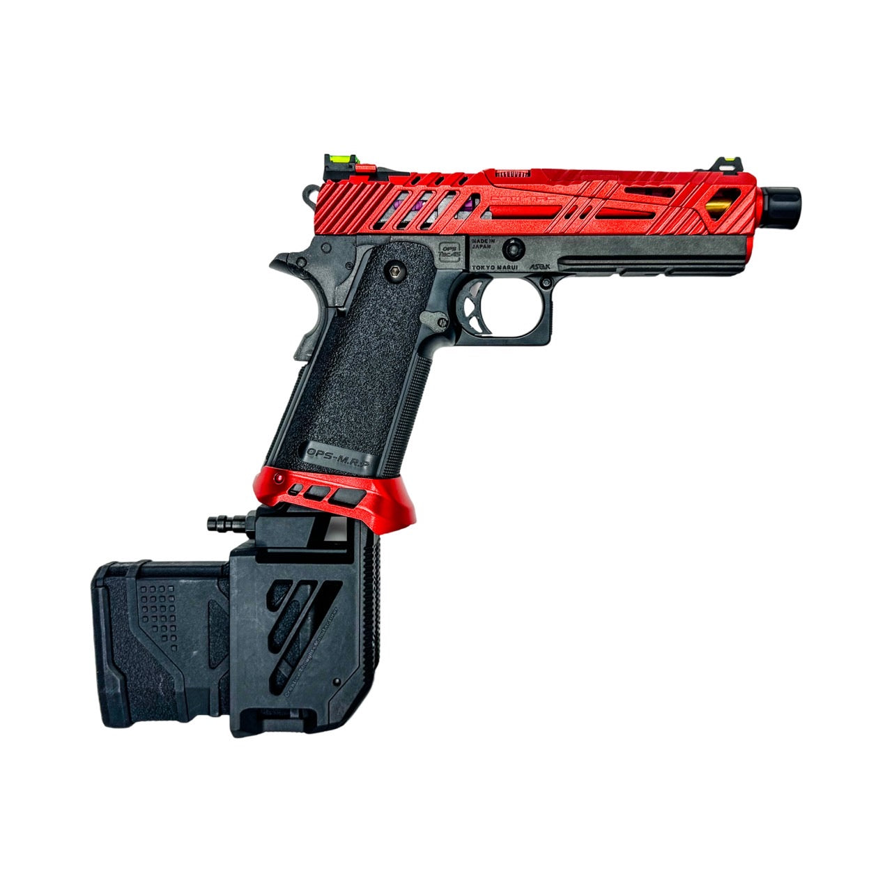 CTM Tactical Hi-Capa HPA M4 magazine adapter - Red / Black
