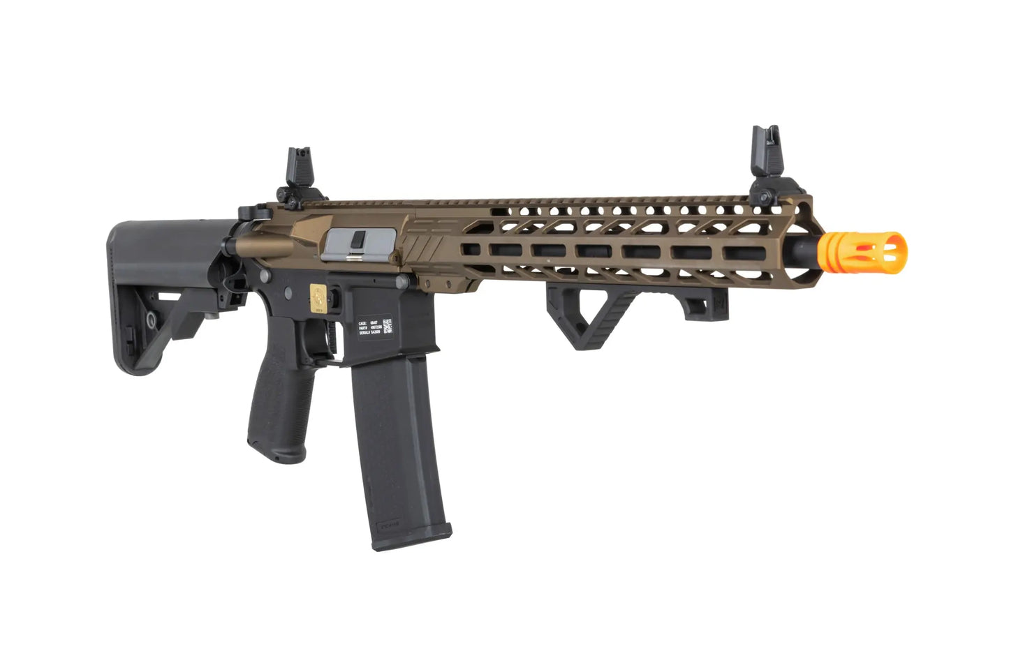 Specna Arms RRA SA-E24 HAL ETU™ Chaos Bronze airsoft carbine with orange discharge device 0,5 Joule