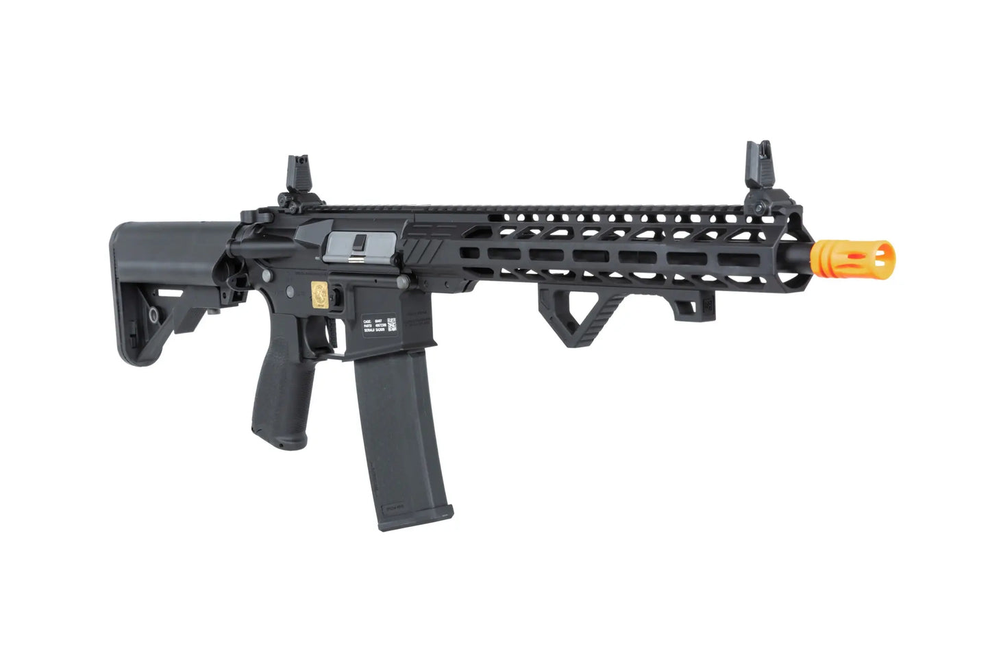 Specna Arms RRA SA-E24 HAL ETU™ airsoft Carbine Black with orange discharge device 0,5 Joule