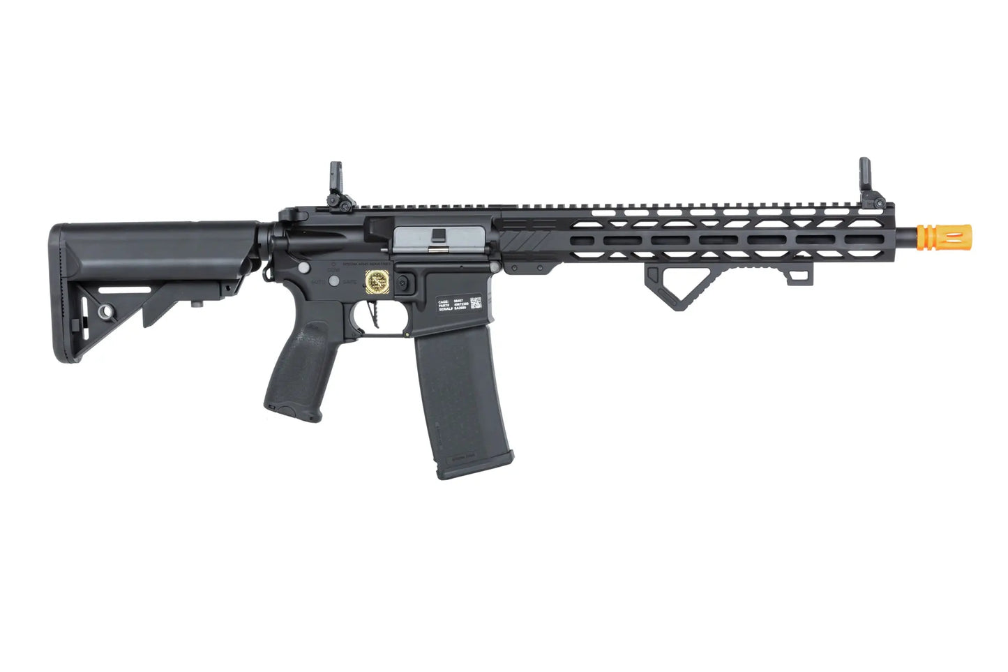 Specna Arms RRA SA-E24 HAL ETU™ airsoft Carbine Black with orange discharge device 0,5 Joule