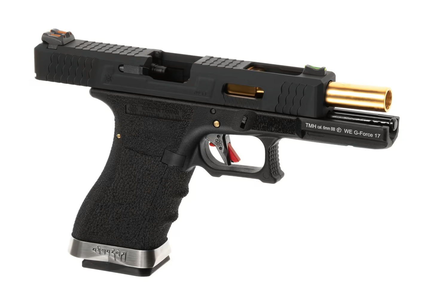 WE G-Force 17 BK Gold Barrel Metal Version GBB SCHWARZ