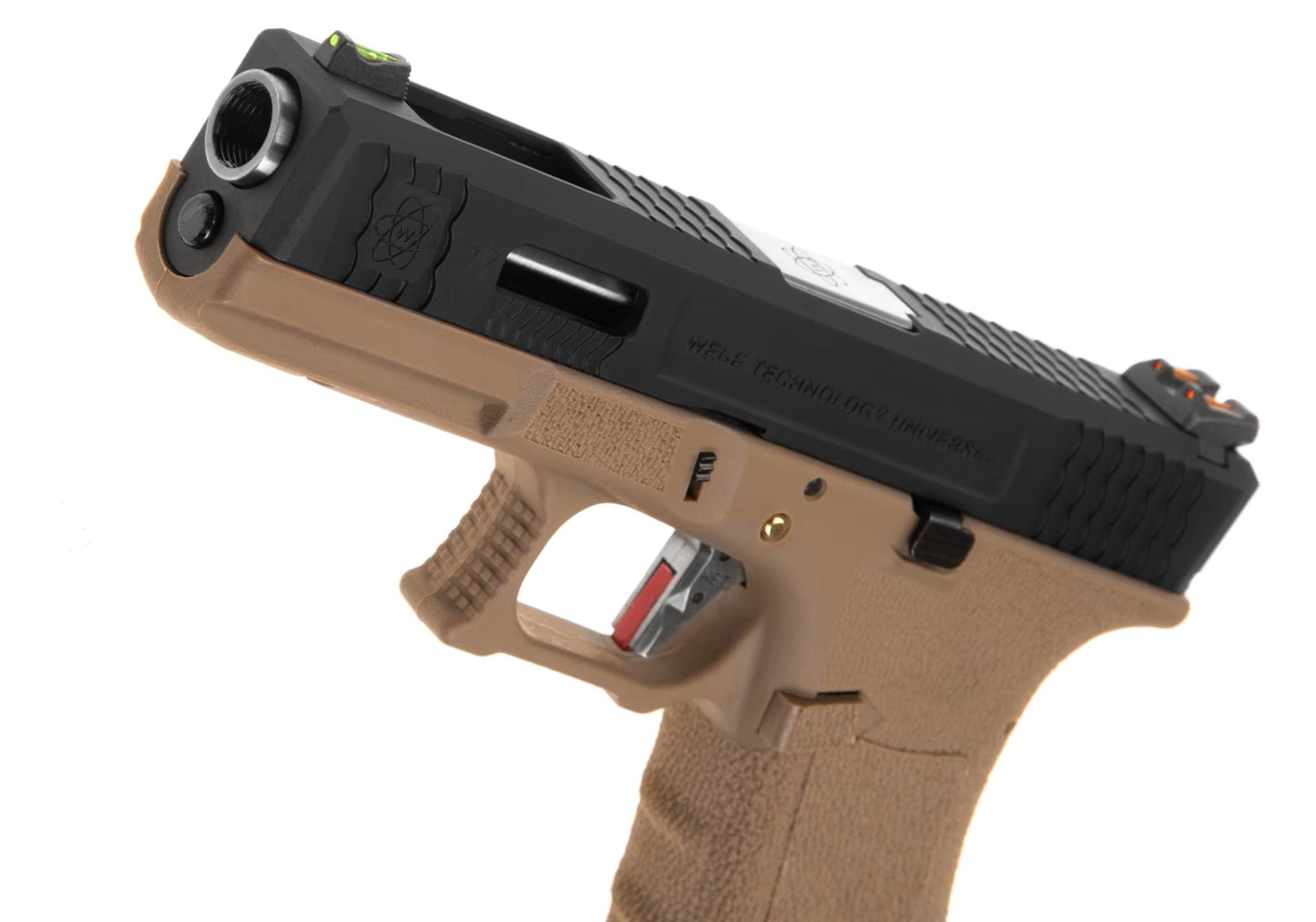 WE G-Force 17 BK Silver Barrel Metal Version GBB DESERT