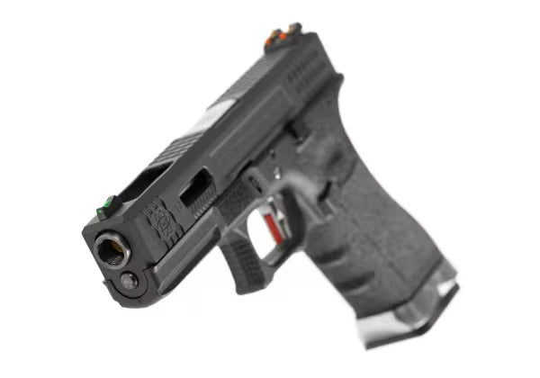 WE G-Force 17 BK Silver Barrel Metal Version GBB SCHWARZ