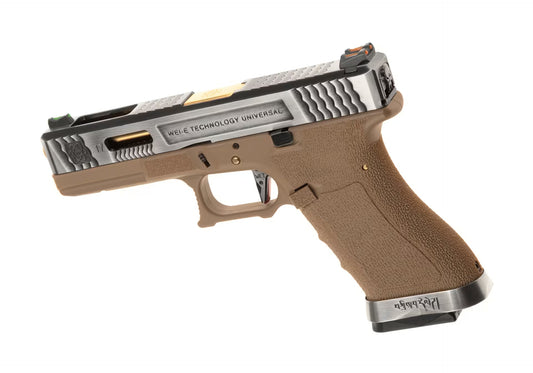 WE G-Force 17 SV Gold Barrel Metal Version GBB DESERT