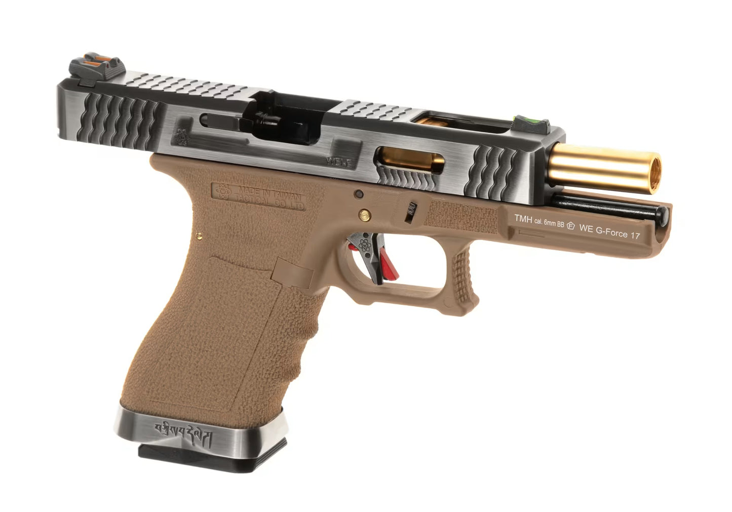 WE G-Force 17 SV Gold Barrel Metal Version GBB DESERT