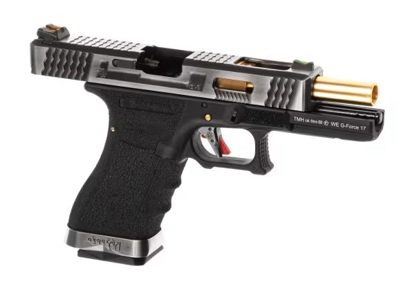 WE G-Force 17 SV Gold Barrel Metal Version GBB SCHWARZ
