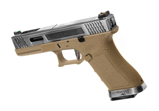 WE G-Force 17 SV Silver Barrel Metal Version GBB DESERT