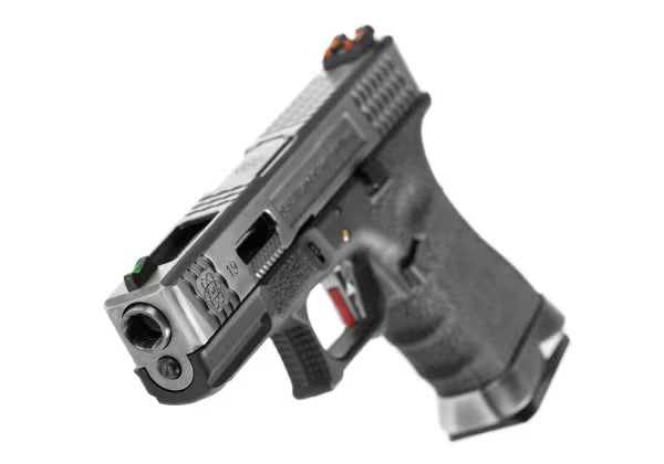WE G-Force 19 SV Silver Barrel Metal Version GBB SCHWARZ