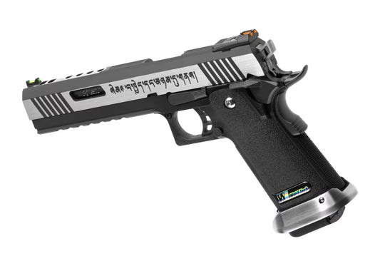 WE Hi-Capa 6 Force A Silver Barrel Full Metal GBB DUAL TONE