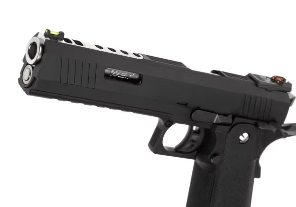 WE Hi-Capa 6 Force A Silver Barrel Full Metal GBB Schwarz