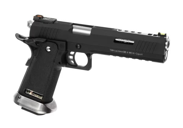 WE Hi-Capa 6 Force A Silver Barrel Full Metal GBB Schwarz