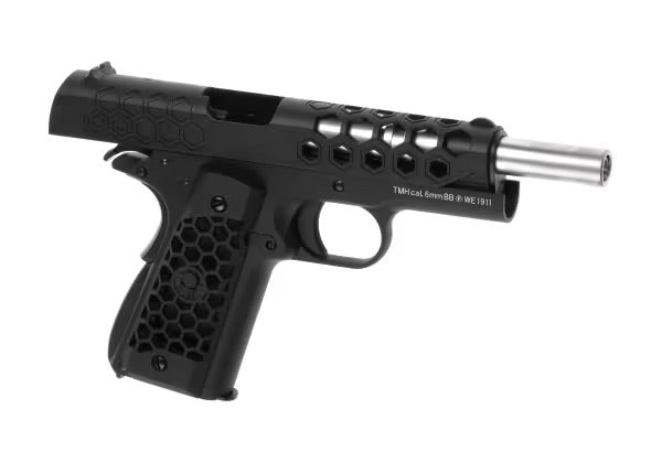 WE M1911 Hex Cut Full Metal GBB SCHWARZ