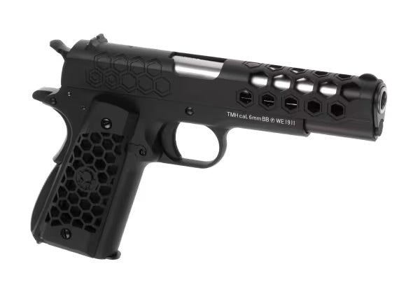 WE M1911 Hex Cut Full Metal GBB SCHWARZ